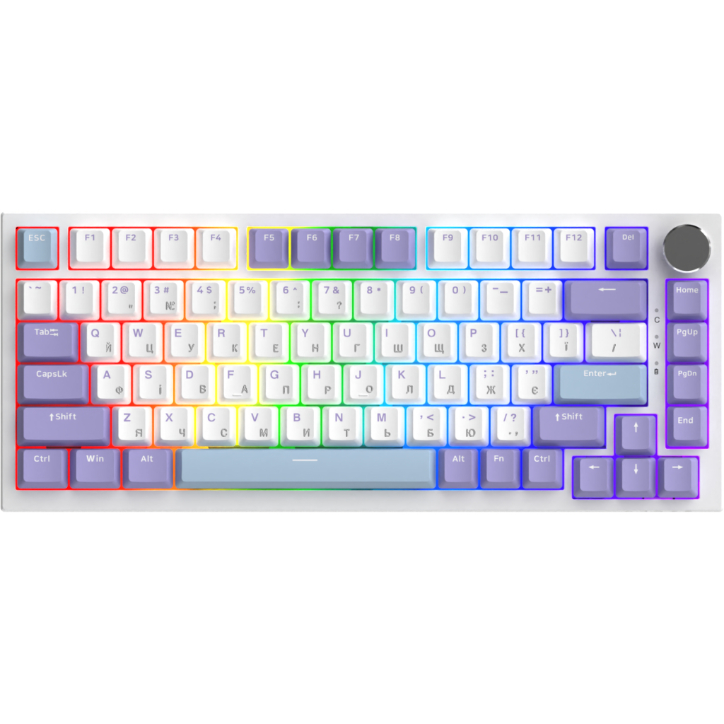 Клавіатура Ajazz AK820 Sea Salt Switch RGB USB-C UA White (AK820-SS-PWB)