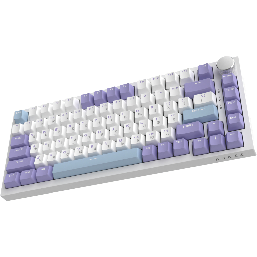 Клавіатура Ajazz AK820 Sea Salt Switch RGB USB-C UA White (AK820-SS-PWB)