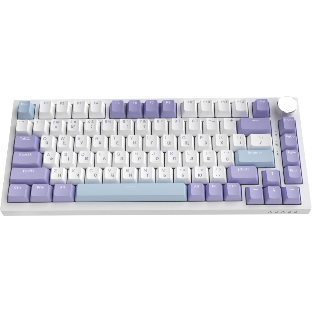 Клавіатура Ajazz AK820 Sea Salt Switch RGB USB-C UA White (AK820-SS-PWB)