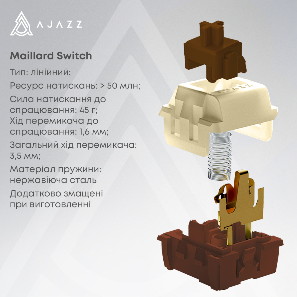 Клавіатура Ajazz Maillard V2 Maillard Switch Wireless/Bluetooth/USB UA Purple/White/Blue (AK980-V2-M-PWB)