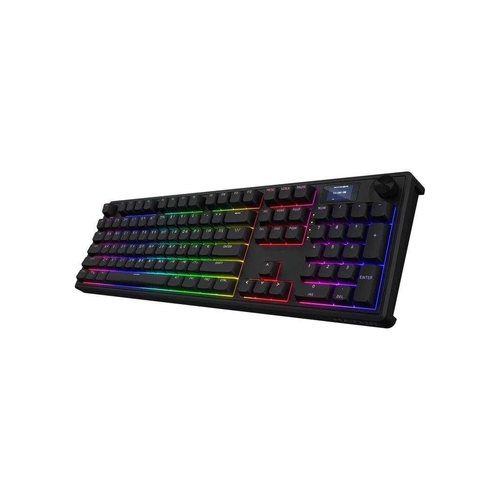 Клавіатура Hator Skyfall 100 PRO Aurum Vanila Silent RGB Wireless/Bluetooth/USB UA Black (HTK4101UA)