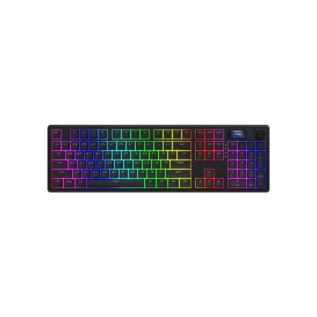 Клавіатура Hator Skyfall 100 PRO Aurum Vanila Silent RGB Wireless/Bluetooth/USB UA Black (HTK4101UA)