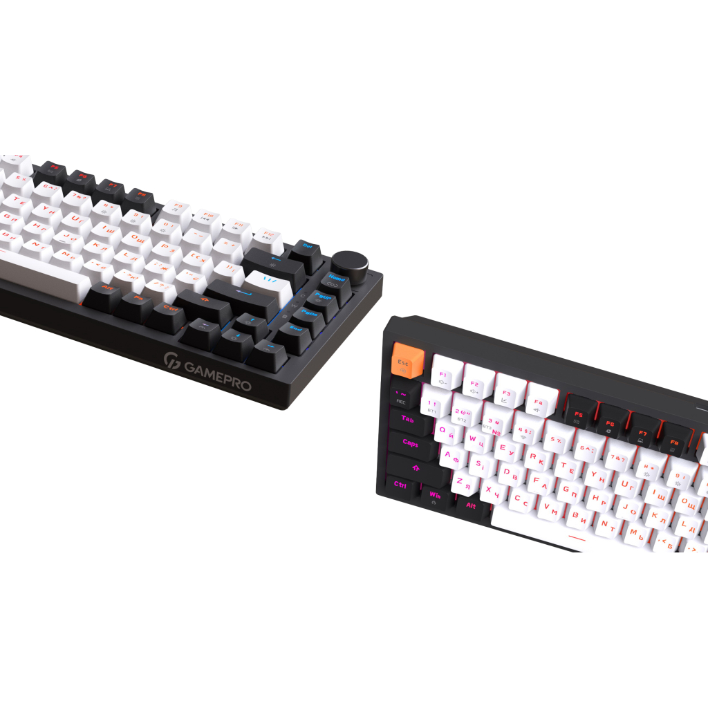 Клавіатура GamePro Asgard Valhalla QLAB Sakura Switch RGB Bluetooth/Wireless/USB-C UA Black (MK160-B-QS-PRO)