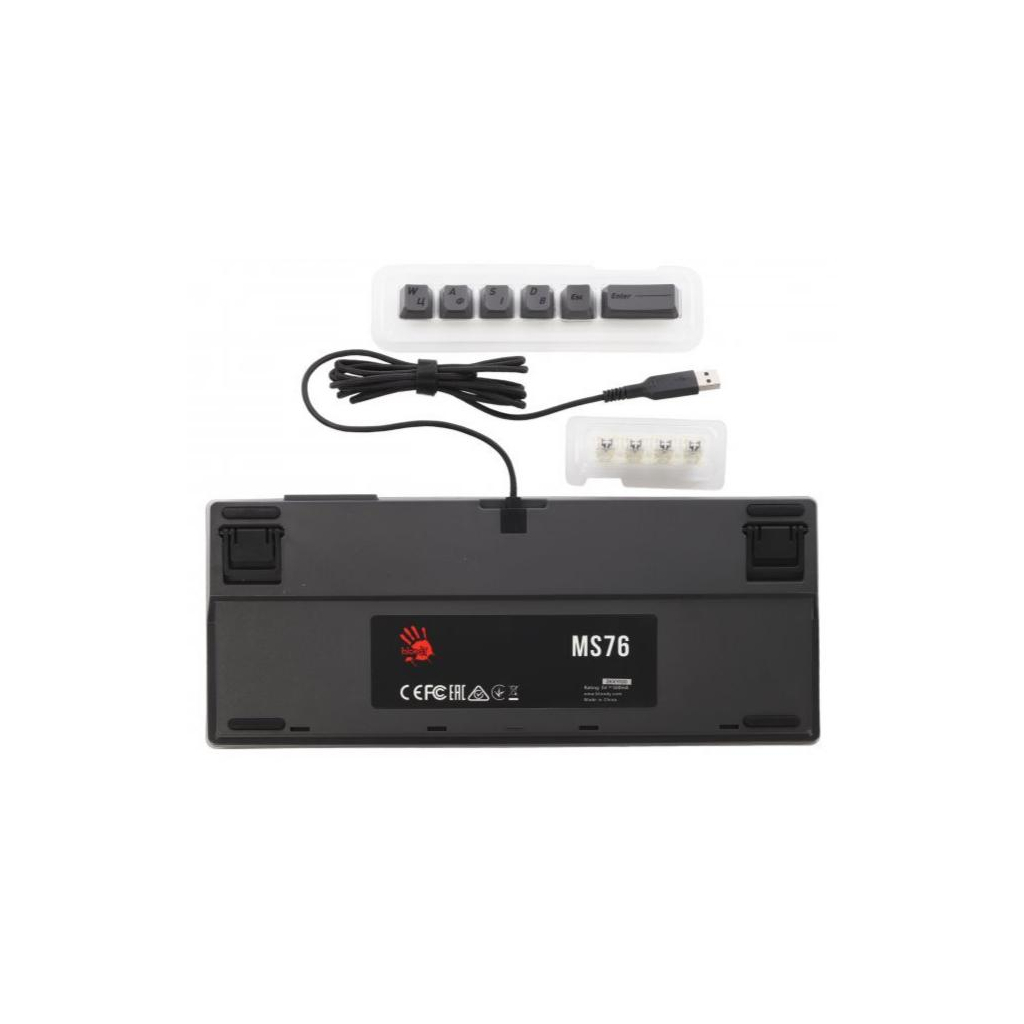 Клавіатура A4Tech Bloody MS76 USB UA Iron Grey (4711421003292)
