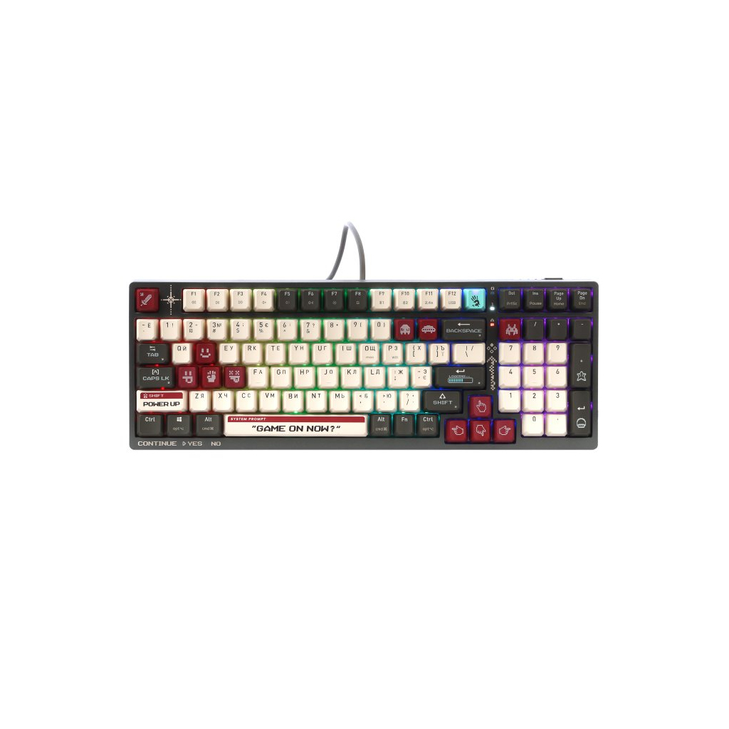 Клавіатура A4Tech Bloody WS98 Wireless/Bluetooth/USB UA Pixels Red (4711421001090)