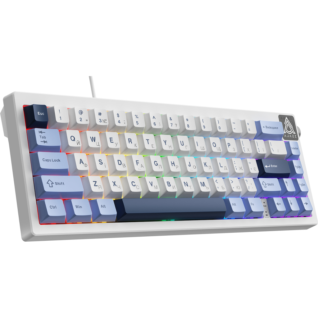 Клавіатура Ajazz AK650 Sea Salt Switch USB UA White/Blue (AK650-SS-BWB)
