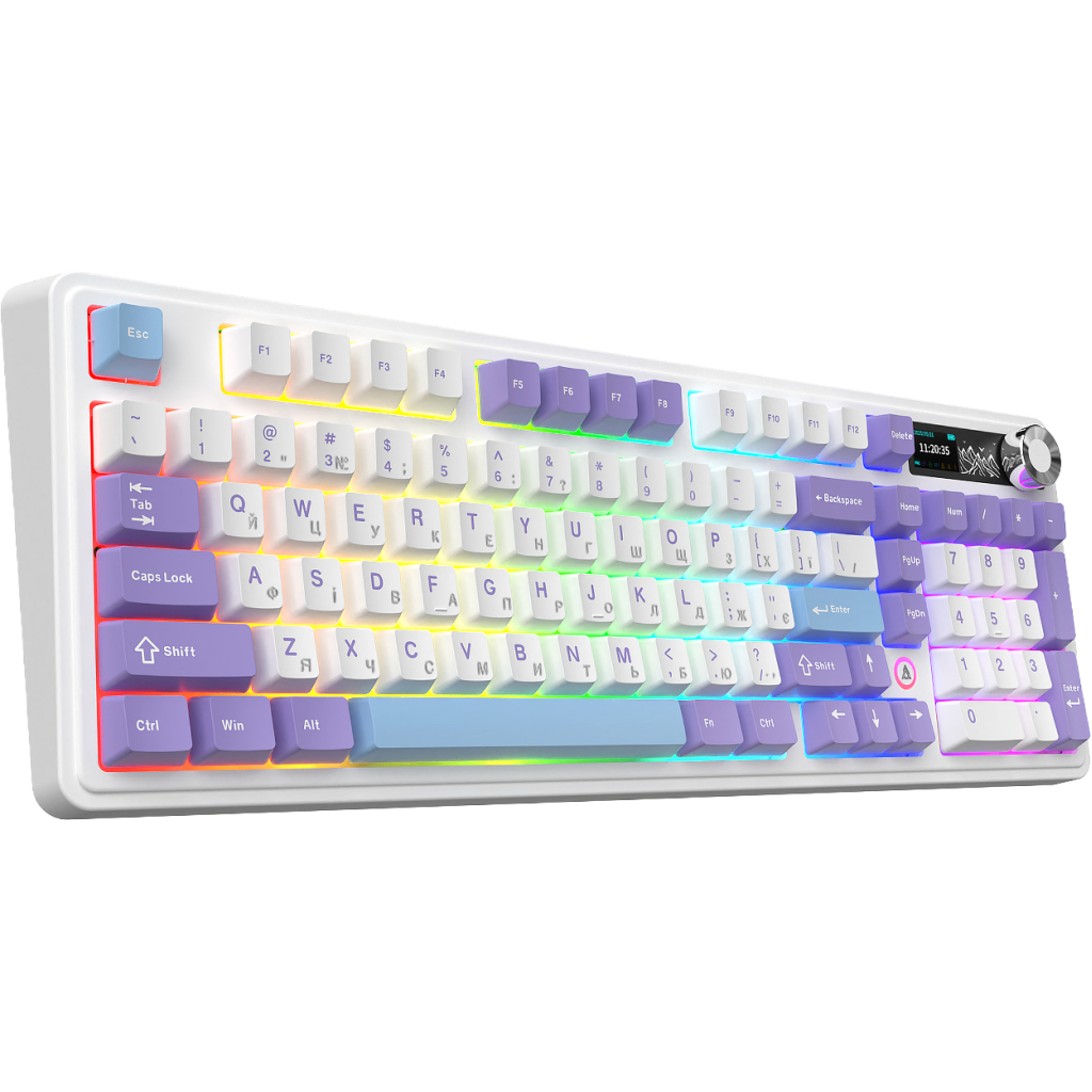 Клавіатура Ajazz AK980 V2 Gift Switch V2 Wireless/Bluetooth/USB UA White/Blue (AK980-V2-G-PWB)