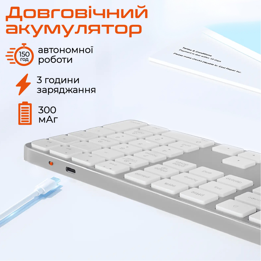 Клавіатура Meetion K230 Bluetooth/Wireless Black (MT-K230MW-A-RUA)