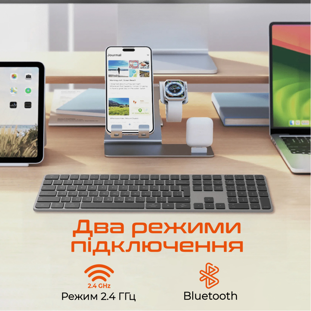 Клавіатура Meetion K230 Bluetooth/Wireless Black (MT-K230MW-A-RUA)