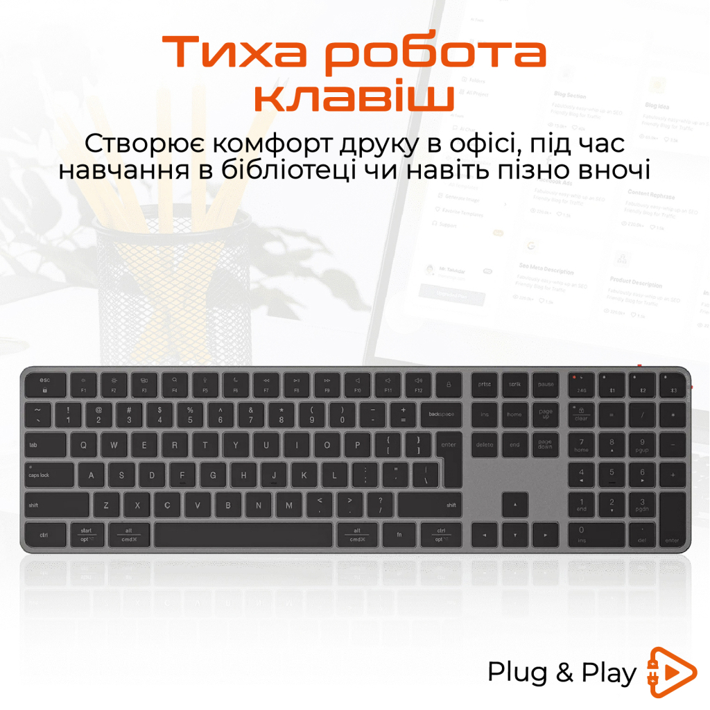 Клавіатура Meetion K230 Bluetooth/Wireless Black (MT-K230MW-A-RUA)