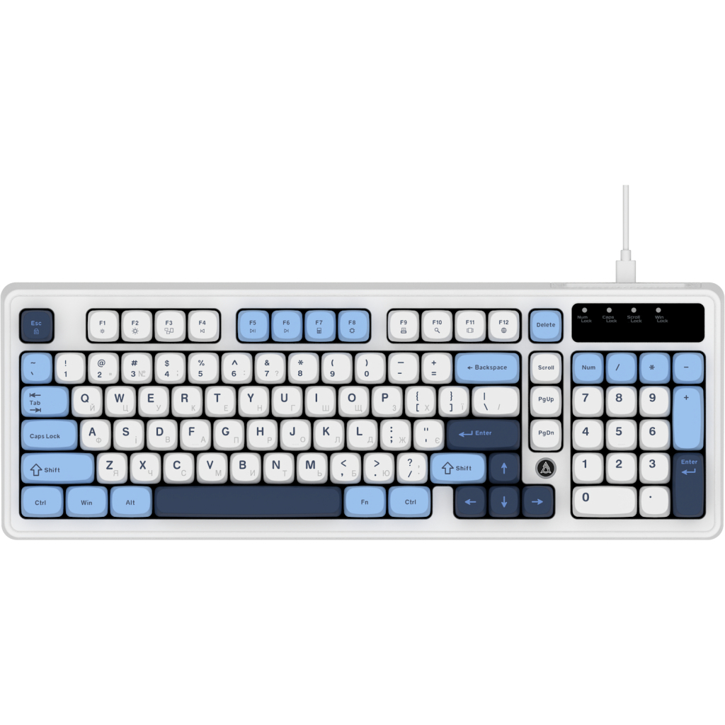Клавіатура Ajazz AF98 USB UA White/Blue (AF98-GB)