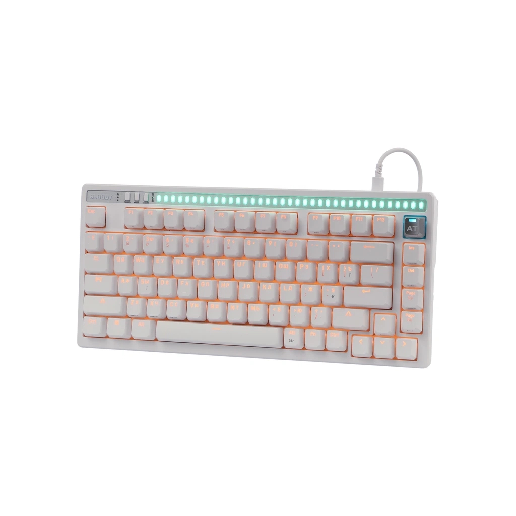 Клавіатура A4Tech Bloody AT75 USB RGB UA White (4711421002776)