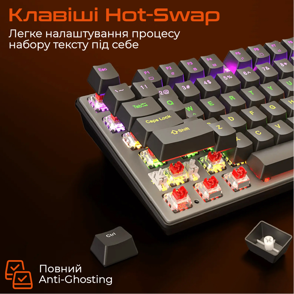 Клавіатура Meetion MK009 Pro Red Switch USB Type-C Black (MT-MK009Pro-W-RUA)
