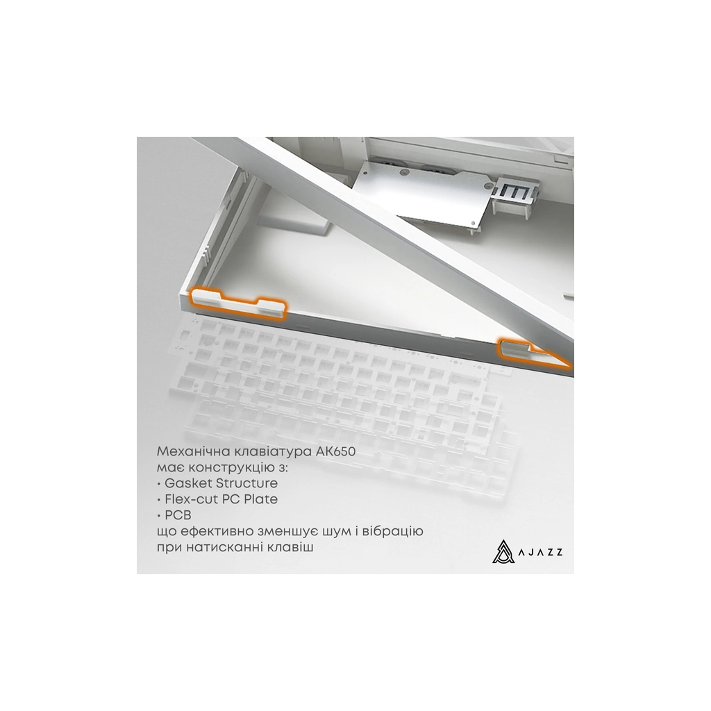 Клавіатура Ajazz AK650 Flying Fish Switch Purple RGB USB/Wireless/Bluetooth UA Purple (AK650-FF-PWB)