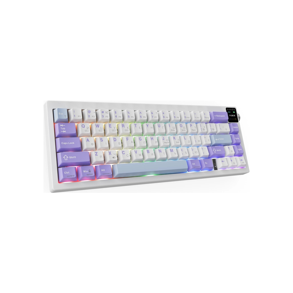 Клавіатура Ajazz AK650 Flying Fish Switch Purple RGB USB/Wireless/Bluetooth UA Purple (AK650-FF-PWB)