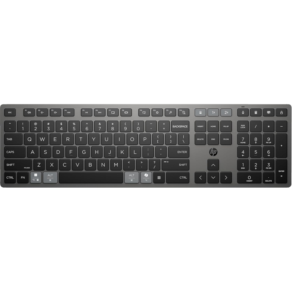 Клавіатура HP 720 Multi-Device Rechargeable Wireless/Bluetooth UA Black (9T5B1AA)