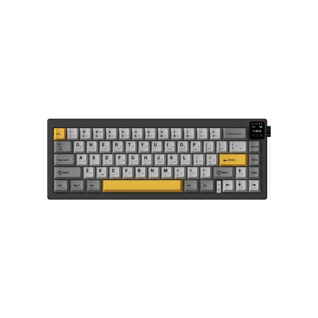 Клавіатура Ajazz AK650 Flying Fish Switch Black RGB USB/Wireless/Bluetooth UA Black (AK650-FF-BGY)