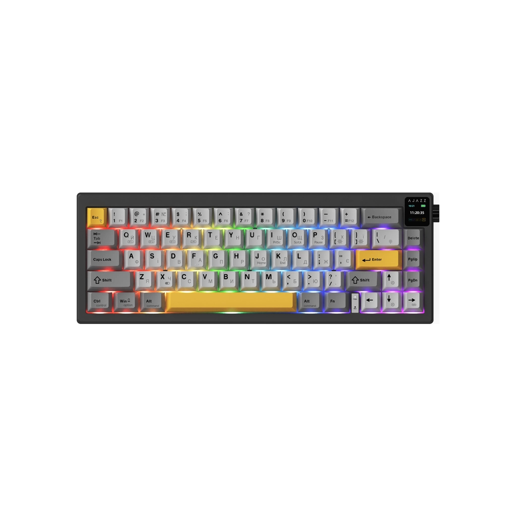 Клавіатура Ajazz AK650 Flying Fish Switch Black RGB USB/Wireless/Bluetooth UA Black (AK650-FF-BGY)