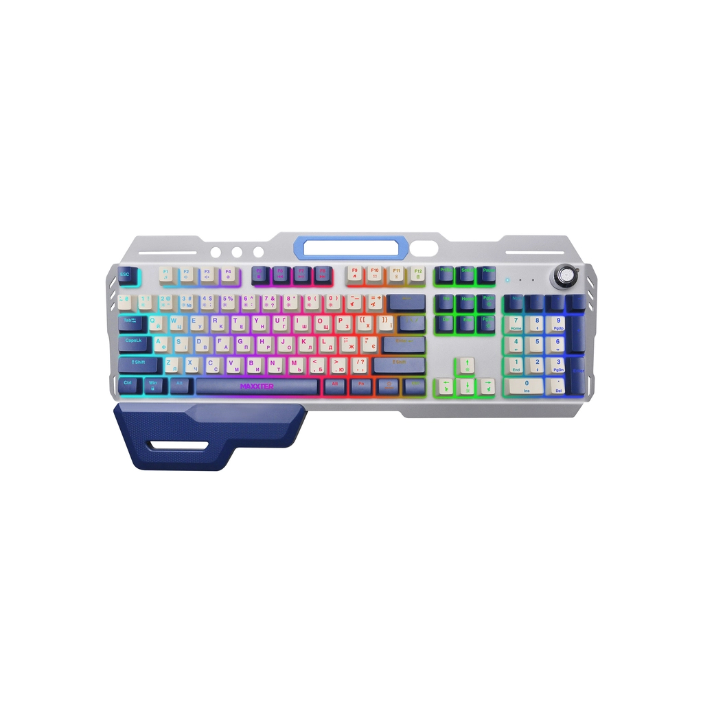 Клавіатура Maxxter KBG-RGB-01-UA RGB USB Metal (KBG-RGB-01-UA)