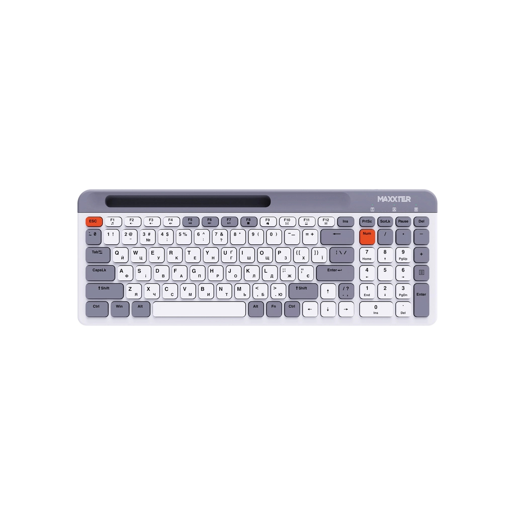 Клавіатура Maxxter KBW-02G-UA Wireless Grey (KBW-02G-UA)