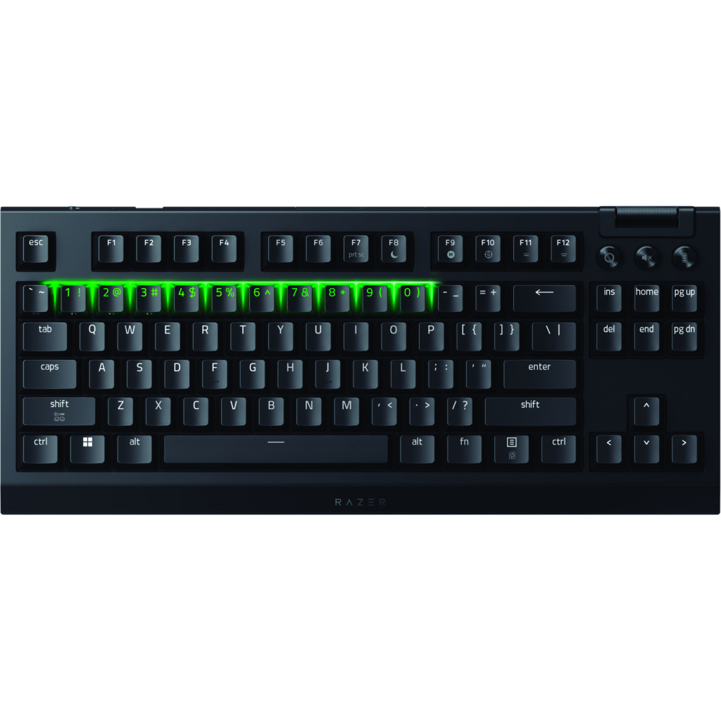 Клавіатура Razer BlackWidow V4 Low-Profile TKL Wireless/Bluetooth/USB Yellow switch UA Black (RZ03-05450100-R3M1)