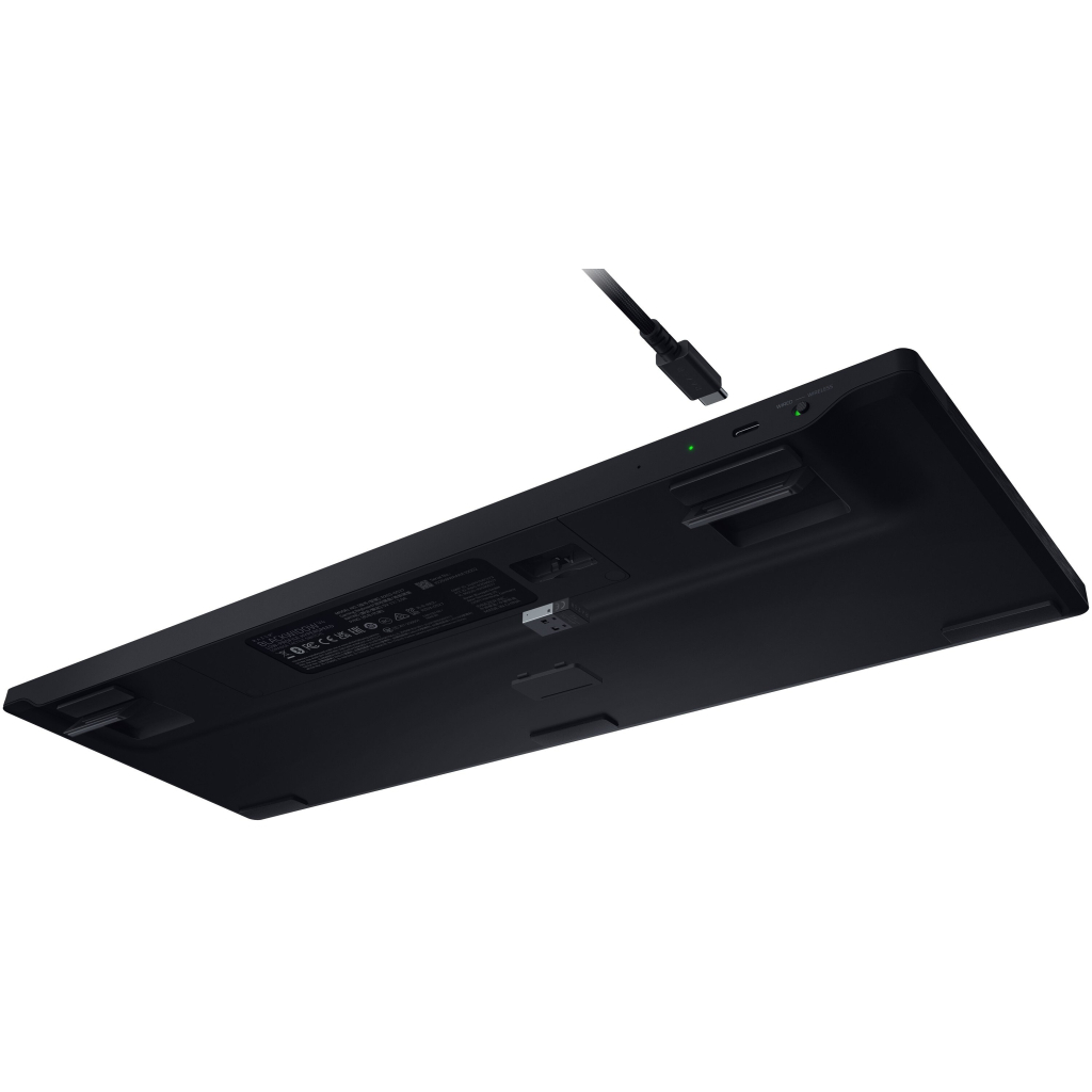 Клавіатура Razer BlackWidow V4 Low-Profile Wireless/Bluetooth/USB Green switch UA Black (RZ03-05270100-R3M1)