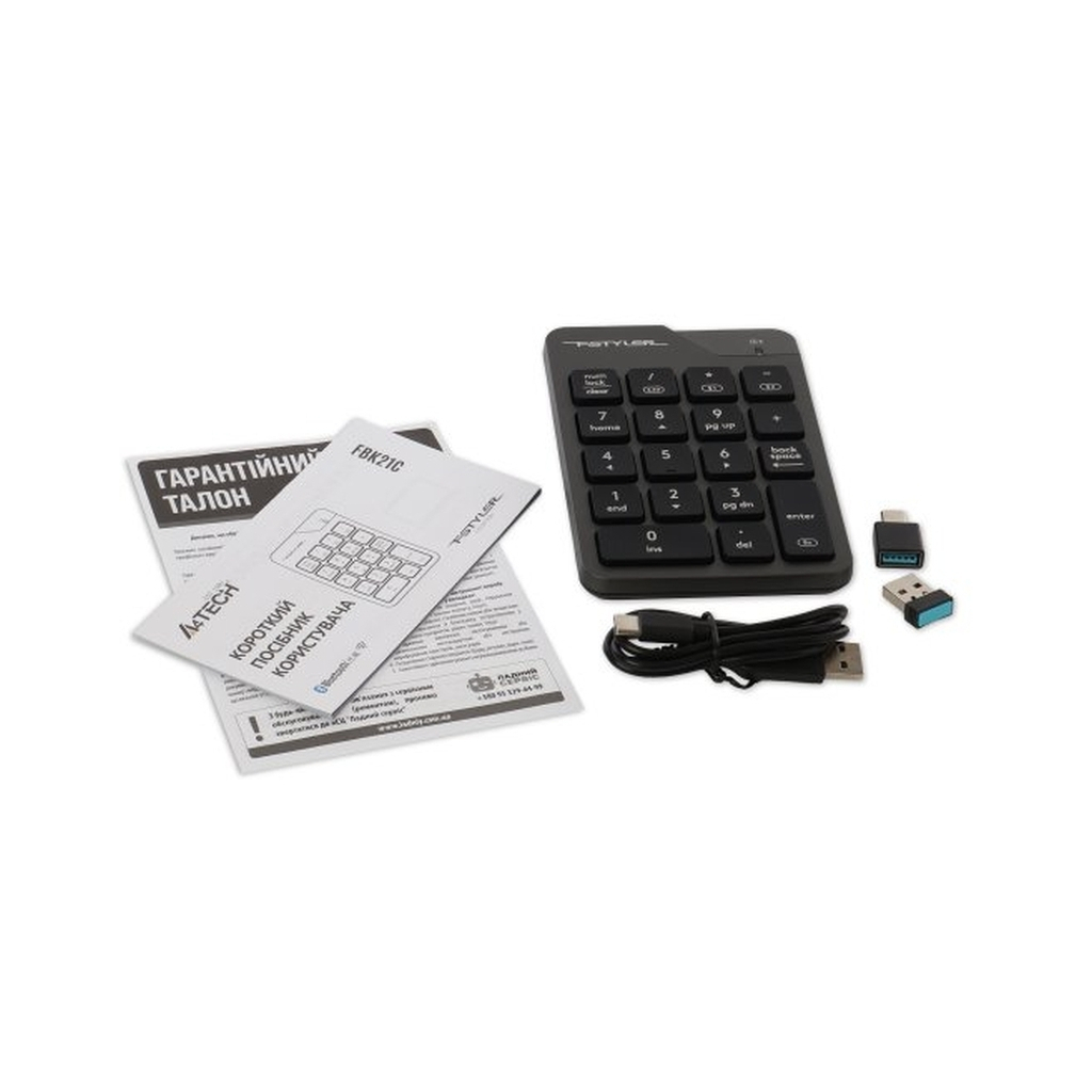 Клавіатура A4Tech FBK21C Wireless/Bluetooth Smoky Grey (4711421995108)