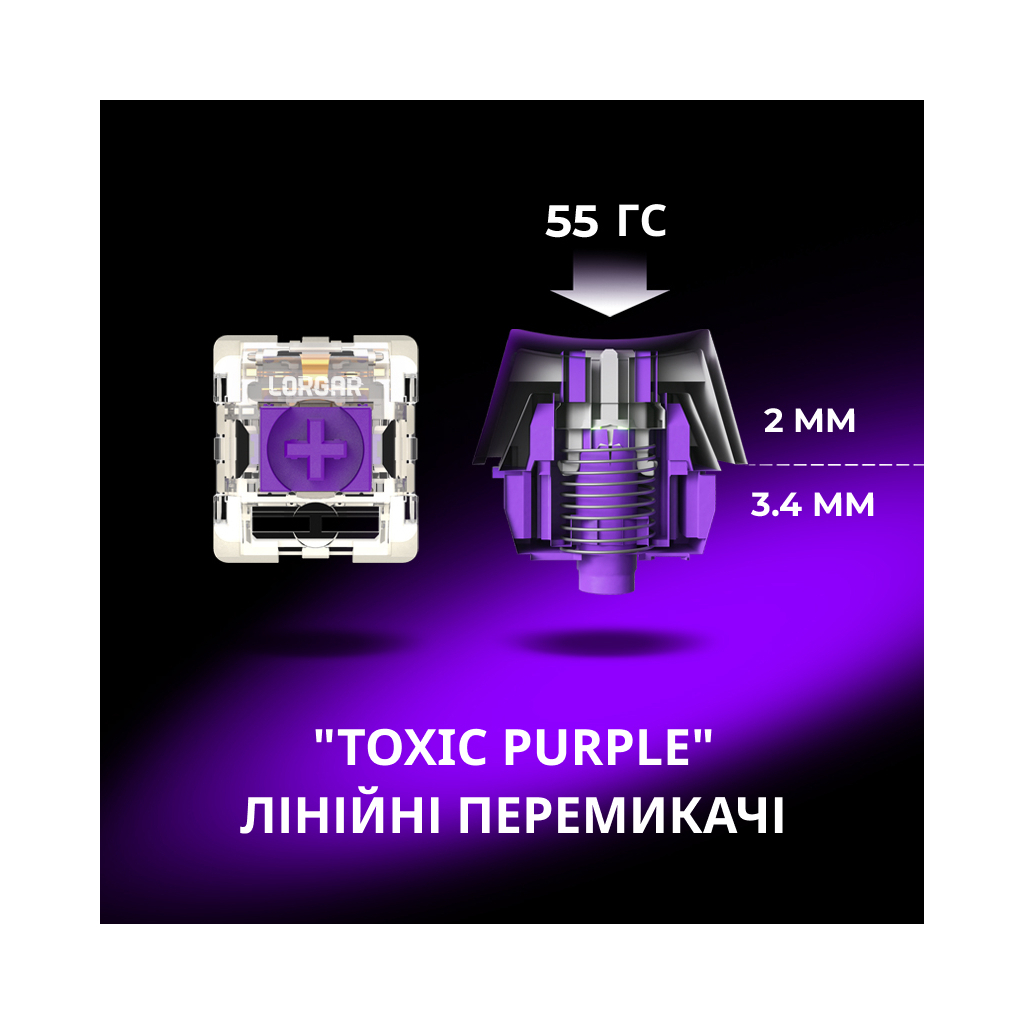 Клавіатура Lorgar KBP70TKLW Wireless TKL Mechanical Pro UA White (LRG-KBP70TKLW-WH-US)