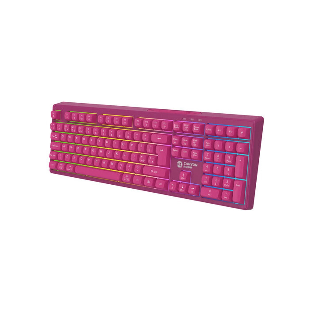 Клавіатура Canyon Fortnax Bluetooth/Wireless/ USB UA Pink (CND-SKBW2)