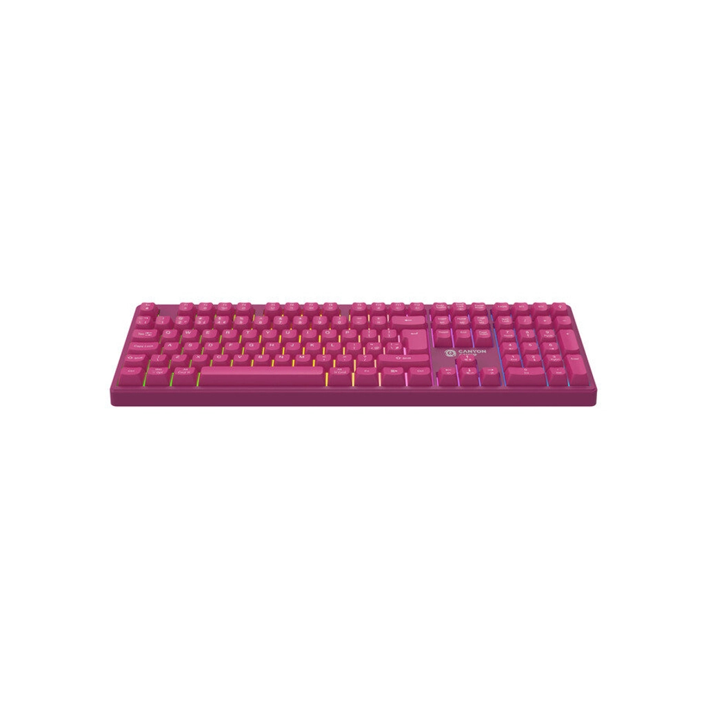 Клавіатура Canyon Fortnax Bluetooth/Wireless/ USB UA Pink (CND-SKBW2)