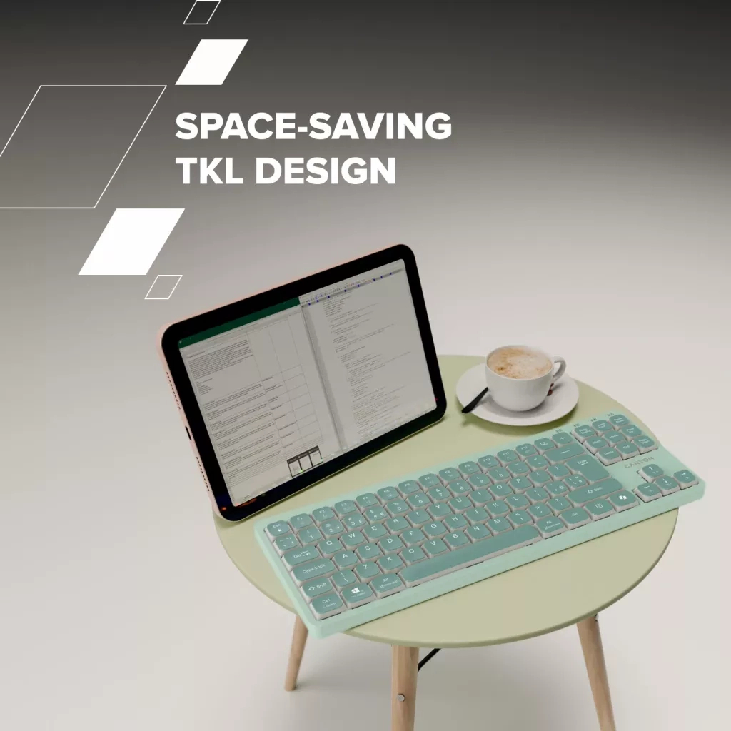 Клавіатура Canyon OnType 10 TKL Mechanical Silent Low-profile USB UA Green (CNS-HKB10GR)