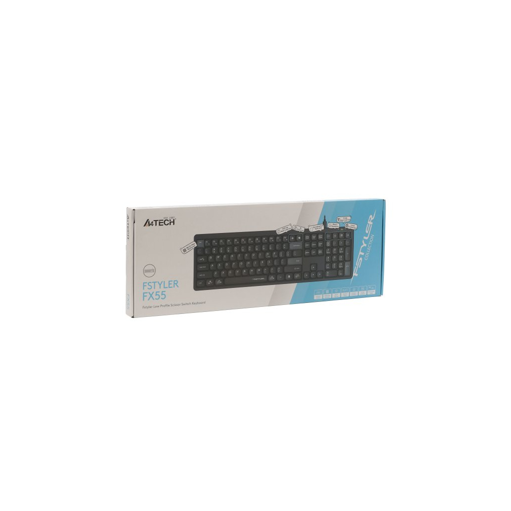Клавіатура A4Tech FX55 USB UA Black (4711421002417)