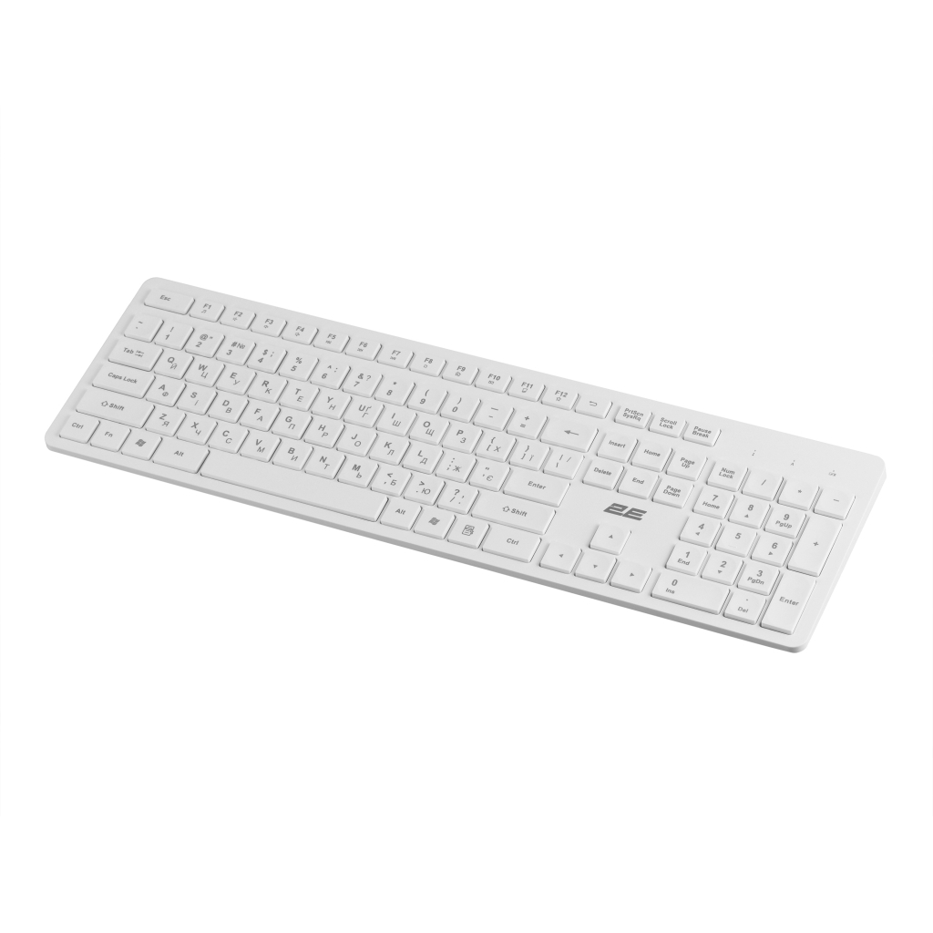 Клавіатура 2E KS260 106key Wireless UA White (2E-KS260WWH_UA)