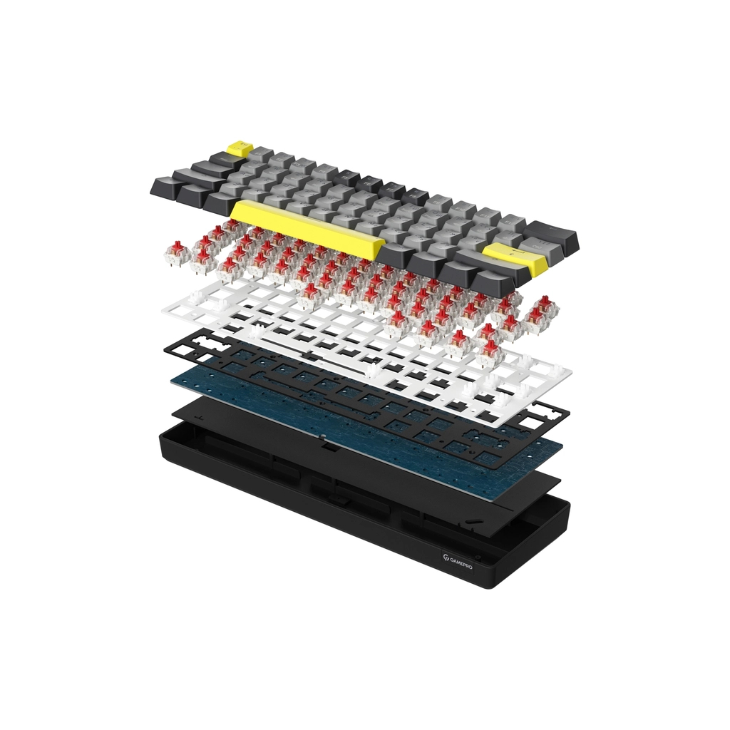 Клавіатура GamePro MK130G Pro Outemu Red Switch Hot-Swap 60 RGB USB/Wireless/Bluetooth Black (MK130G Pro)