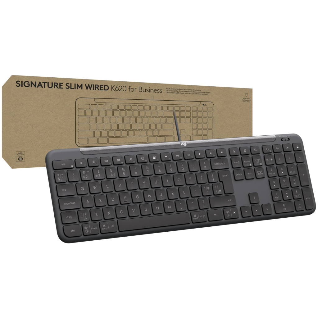 Клавіатура Logitech Signature Slim K620 for Business USB-C UA Graphite (920-013333)