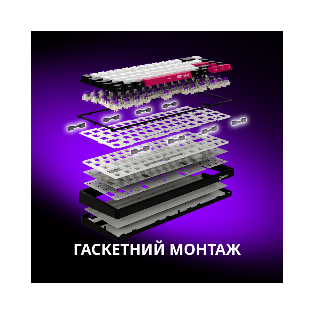 Клавіатура Lorgar KBP70MW Pro RGB Wireless/Bluetooth/USB UA Black/yellow (LRG-KBP70MW-YL-US)