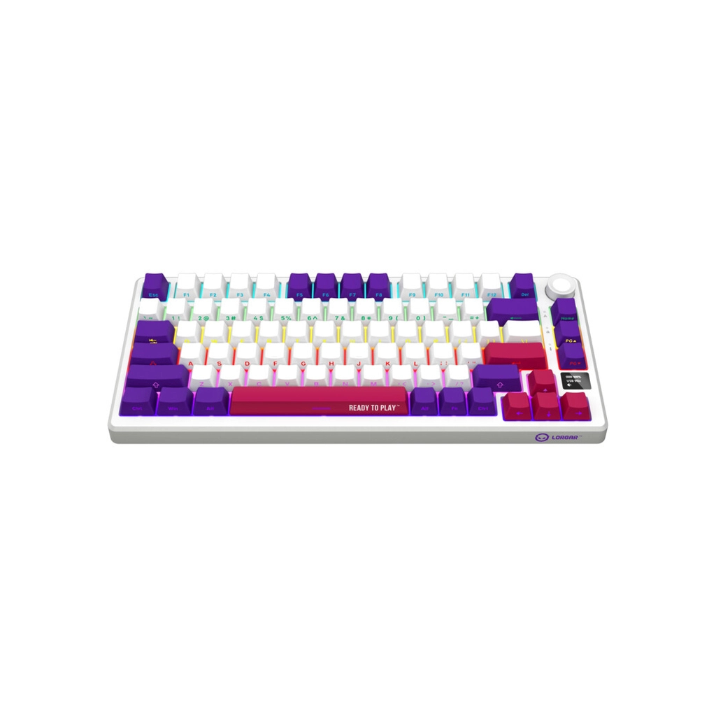 Клавіатура Lorgar KBP7075W Pro RGB Wireless/Bluetooth/USB UA White (LRG-KBP7075W-WH-US)