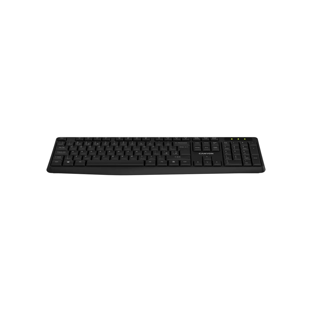 Клавіатура Canyon KB-W01 Water resistant Wireless UA Black (CNE-CKEYW01)