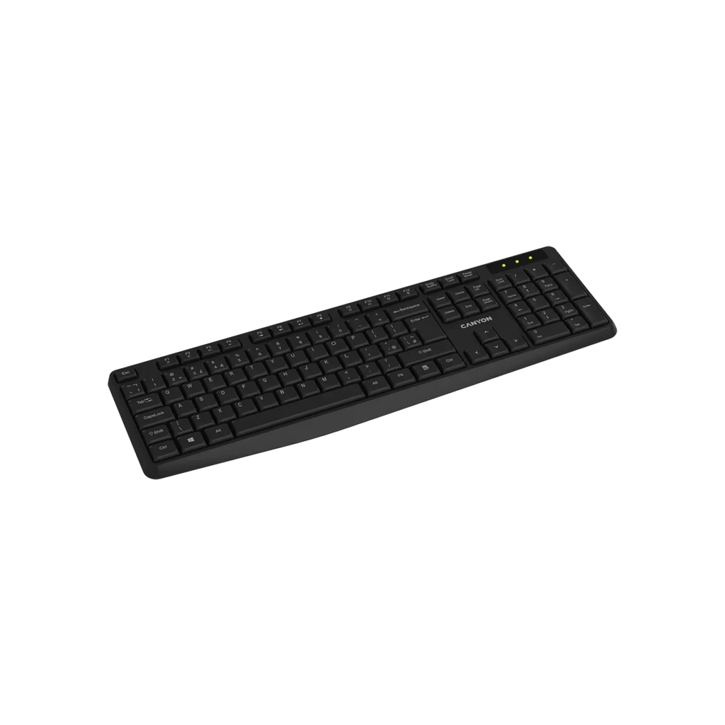 Клавіатура Canyon KB-W01 Water resistant Wireless UA Black (CNE-CKEYW01)