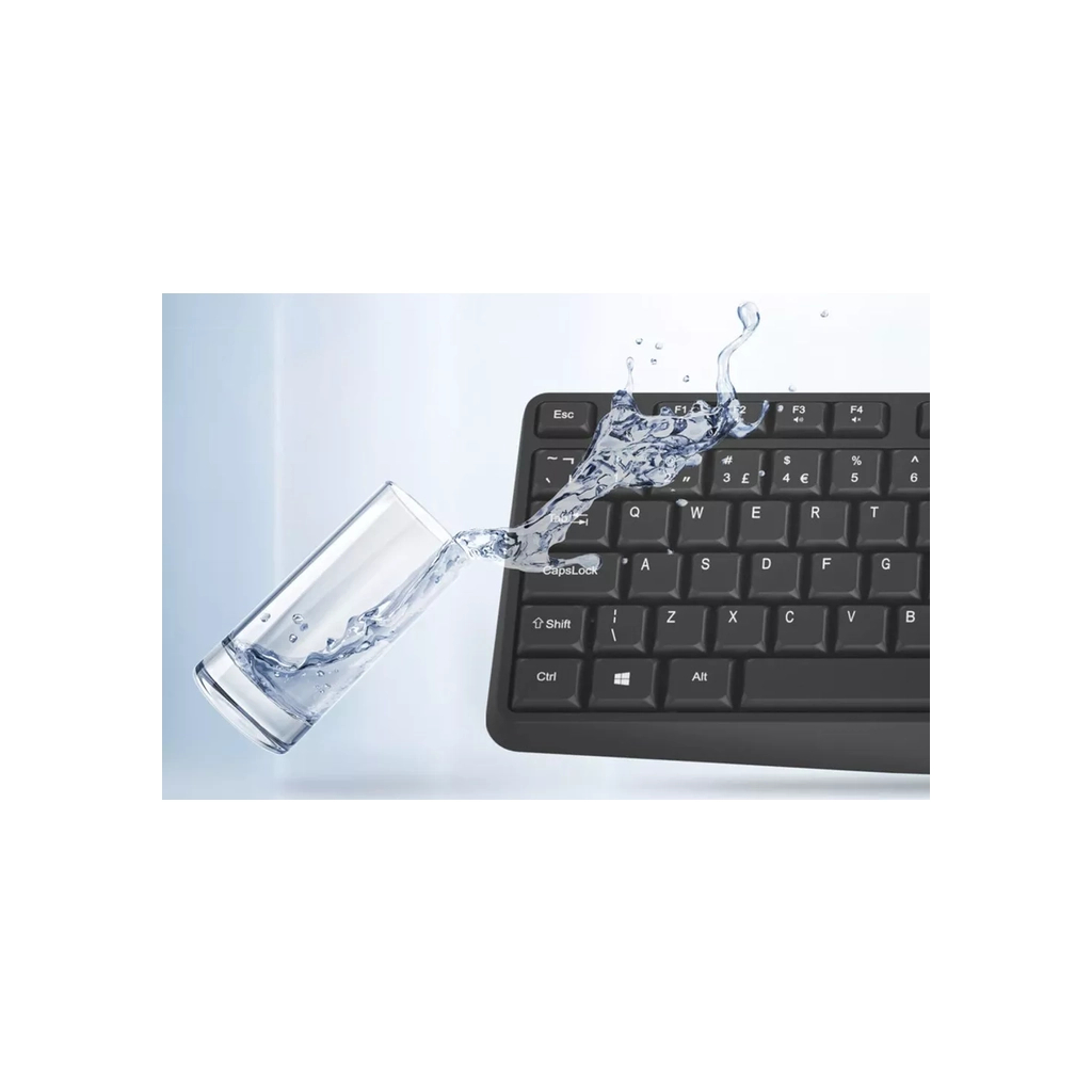Клавіатура Canyon KB-W01 Water resistant Wireless UA Black (CNE-CKEYW01)