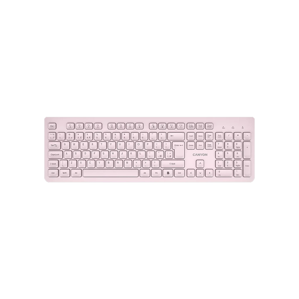 Клавіатура Canyon HKB-W01 Silent Wireless UA Beige (CNS-HKBW01BG)