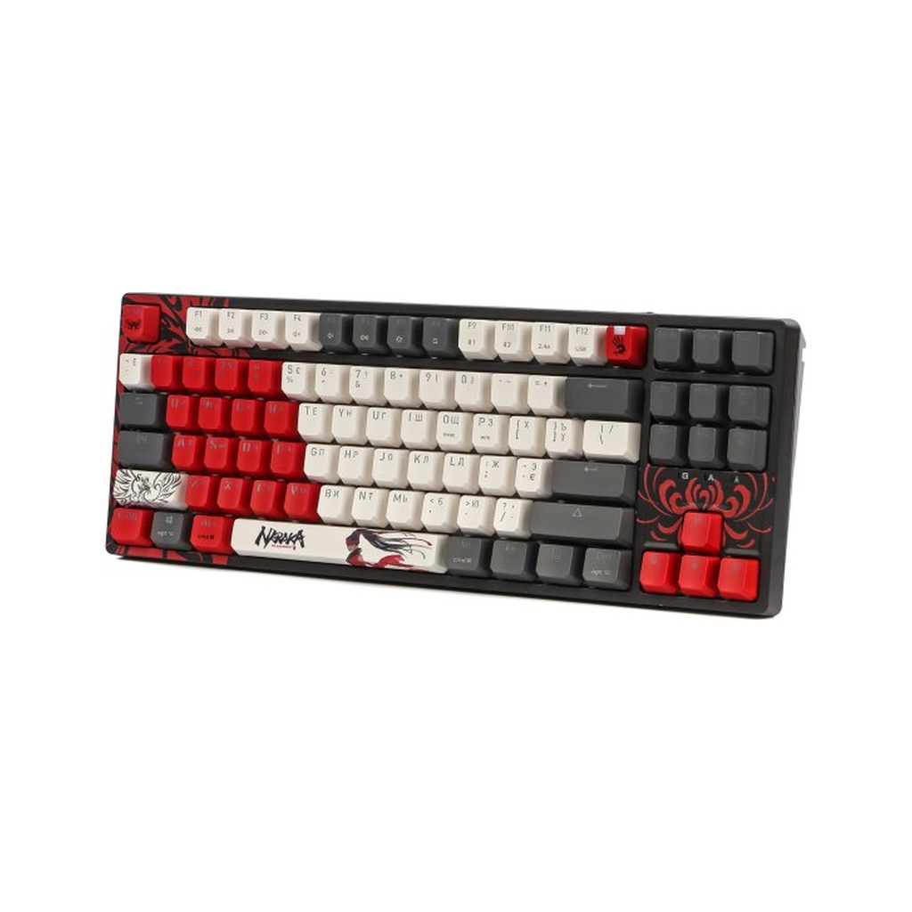 Клавіатура A4Tech Bloody WS87 Naraka Wireless/Bluetooth Black/Red (4711421001113)