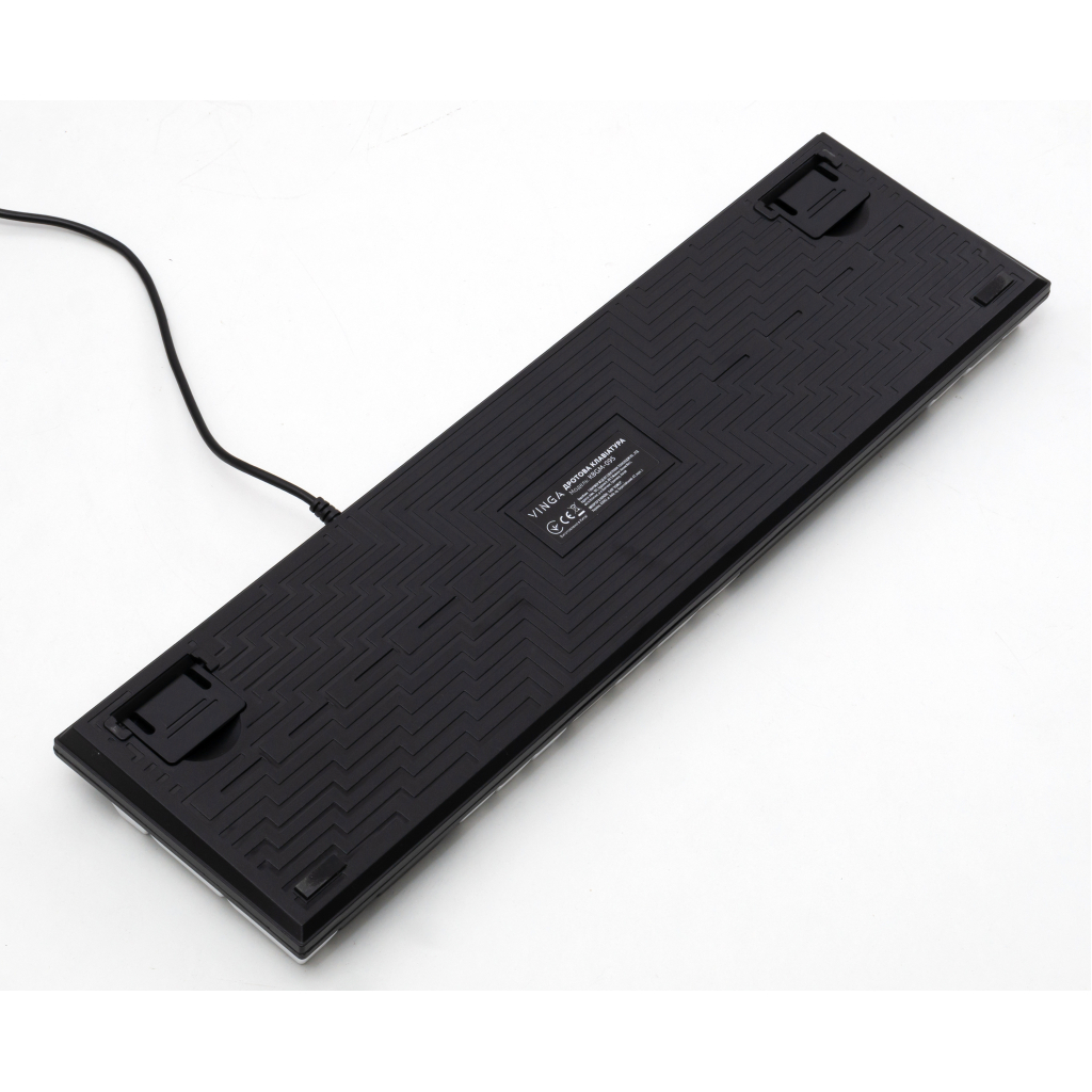 Клавіатура Vinga KBGM-095 LED Brown Switch USB White/Black (KBGM-095BR White/Black)