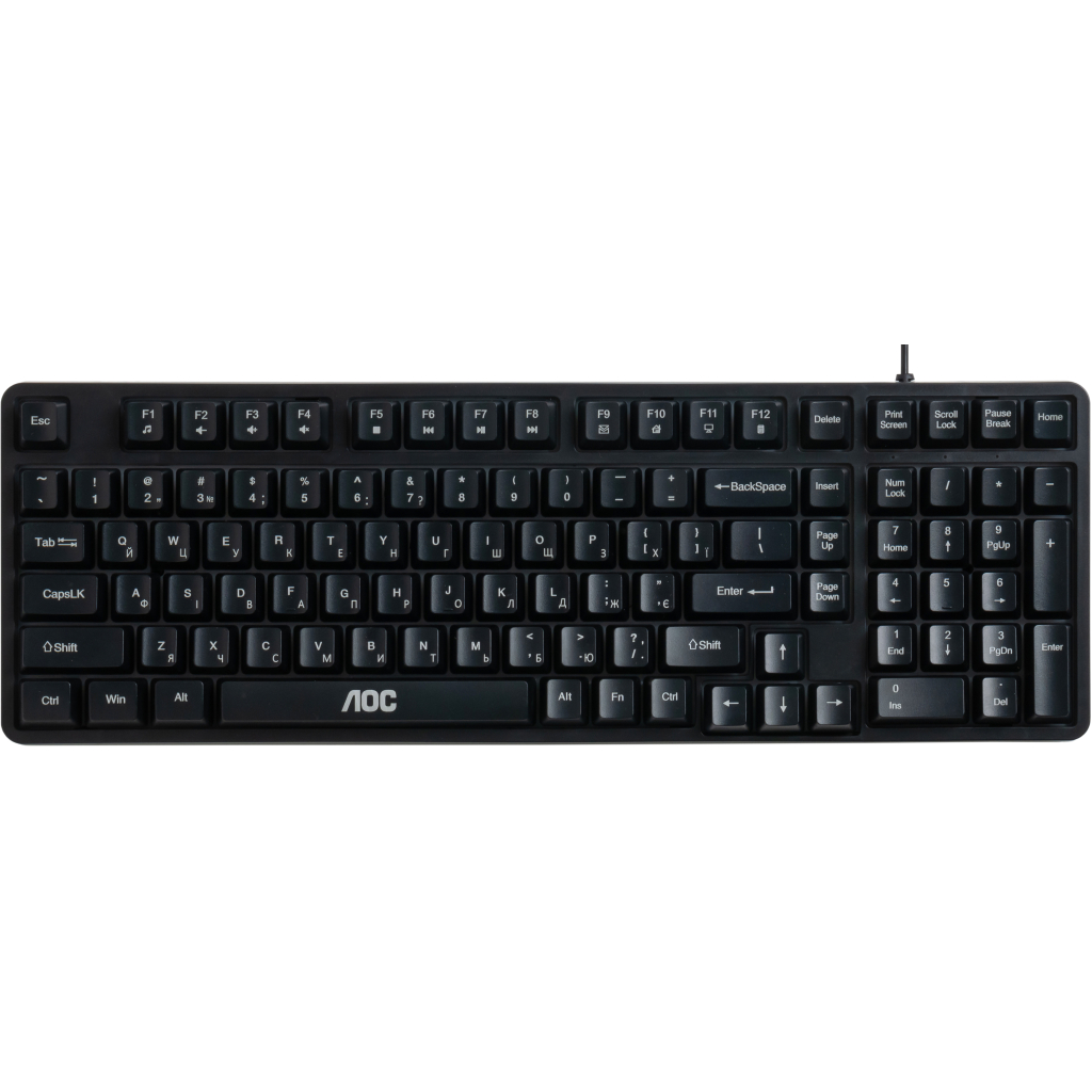 Клавіатура AOC GK116B LED USB UA Black (GK116B/97)