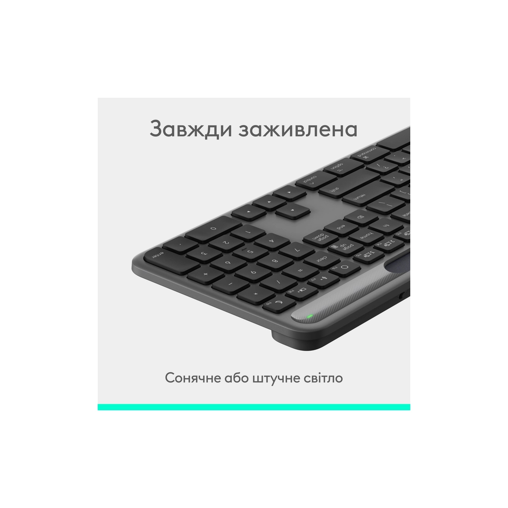 Клавіатура Logitech Slim Solar+ Bluetooth Graphite (920-013764)