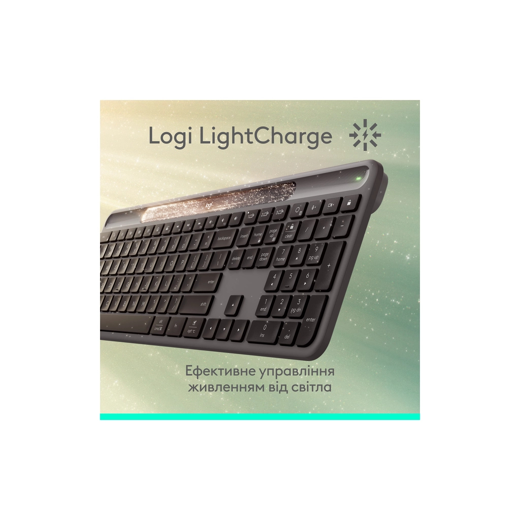 Клавіатура Logitech Slim Solar+ Bluetooth Graphite (920-013764)