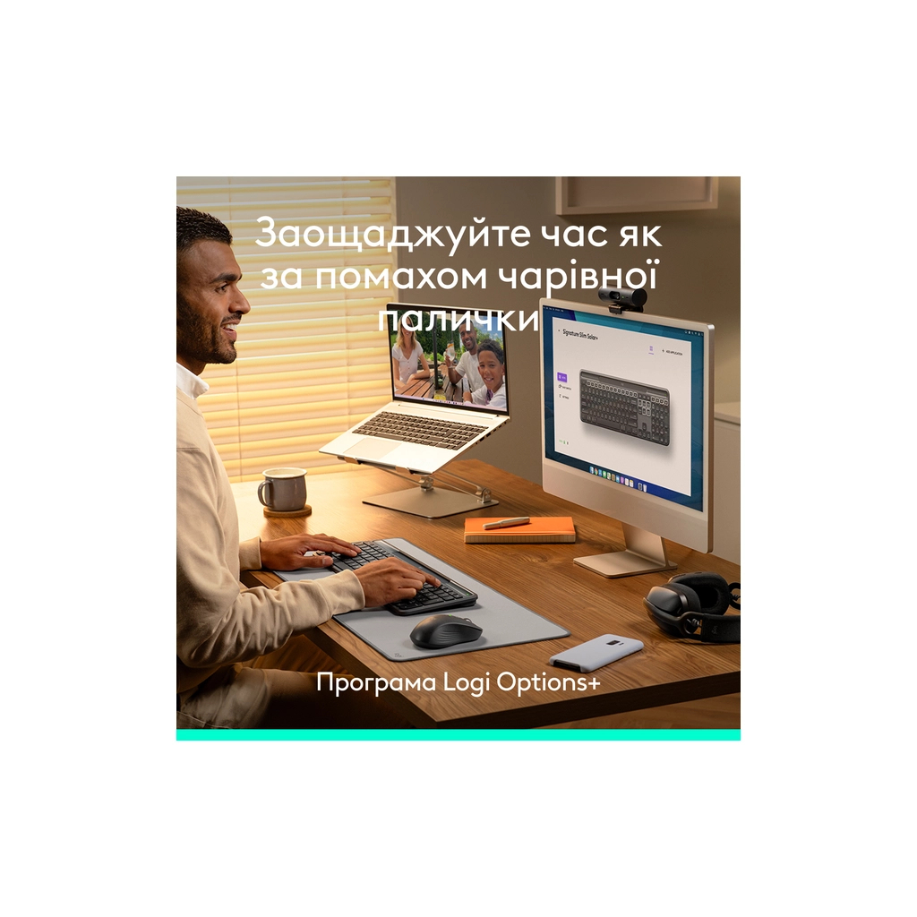 Клавіатура Logitech Slim Solar+ Bluetooth Graphite (920-013764)