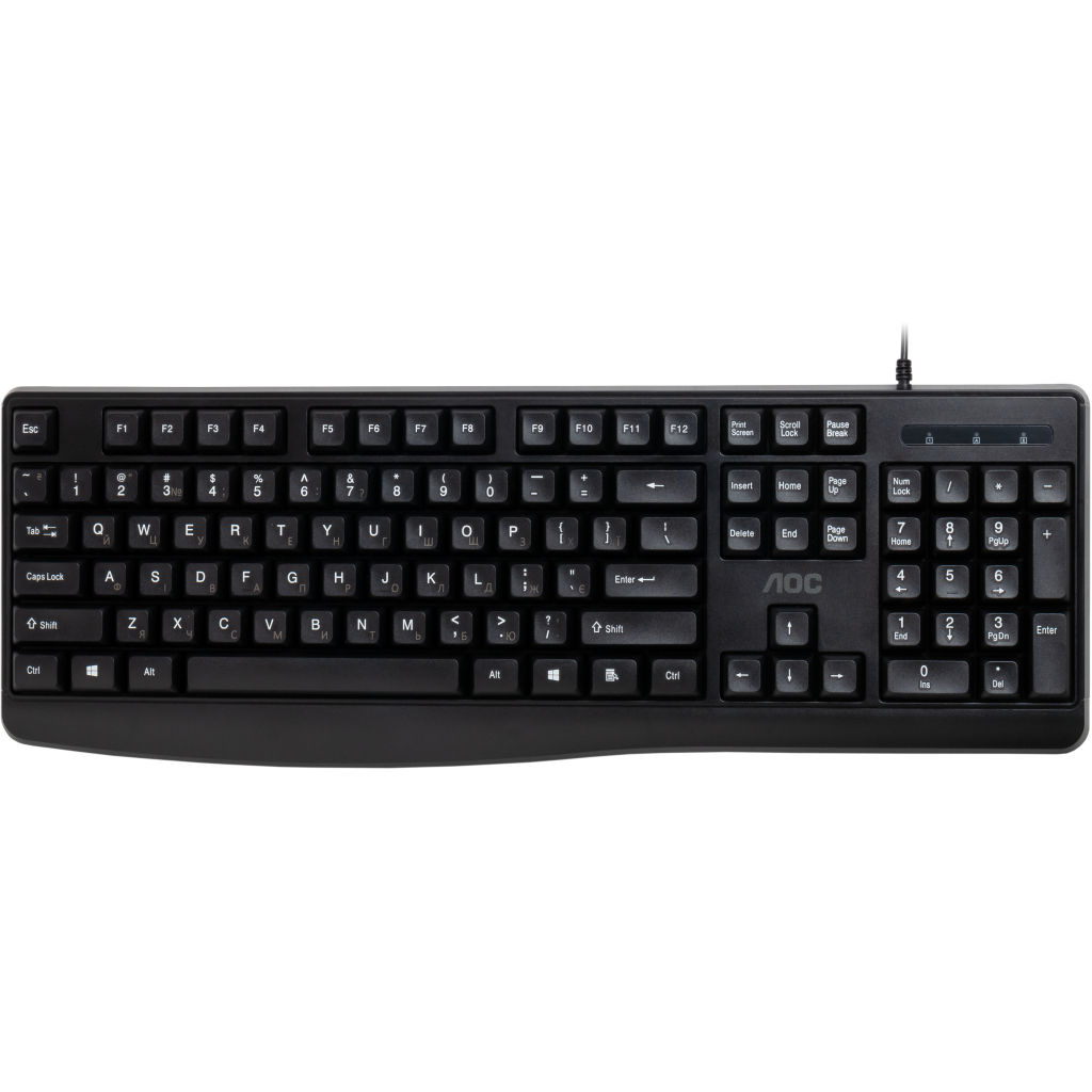 Клавіатура AOC KB120B USB UA Black (KB120B/97)