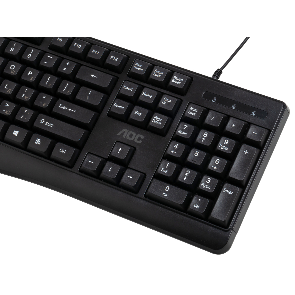 Клавіатура AOC KB120B USB UA Black (KB120B/97)