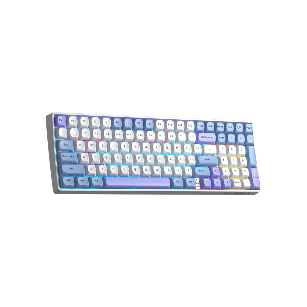 Клавіатура Aula S100pro RGB KRGD Red Switch Wireless/Bluetooth/Type-C UA White/Blue (6948391205762)
